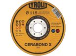 Disco Sgrossatore Cerabond X D178Xs7Mm Grana 24 Piegato Inox/Acciaio Foro 22,23 Mm