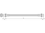 Tubo Freno Posteriore Destro Interno 129Mm Metzger Per Toyota Auris (_E15_)