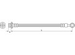 Tubo Freno Anteriore 332Mm Metzger Per Opel Karl (C16)