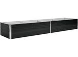 Vidaxl Letto Da Giardino Rialzato Antracite 320 X 80 X 45 Cm Acciaio Zincato