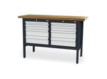 Stier Werkbank Mit 8 Schubladen Bxtxh 1500X600X960 Mm Ral 7016 / Ral 7035 (902609)
