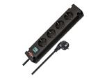 Bremounta Steckdosenleiste 4-Fach Schwarz 1,5M H05VV-F 3G1,5 ; Brennenstuhl (1150650114)