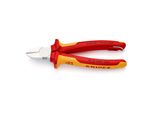 Knipex 70 06 180 T Seitenschneider Isoliert Mit Mehrkomponenten-HüLlen, Vde-GeprüFt; Mit Integrierter Isolierter BefestigungsöSe Zum Anbringen Einer A)