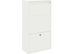 Vidaxl Cassetta Di Raccolta Pacchi Con Sportello Bianco 44 X 22 X 82 Cm Acciaio