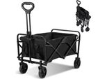 Bettizia Carretto Pieghevole Offroad Nero, Carretto Pieghevole Caricabile Fino A 80 Kg, Carretto Pieghevole Per Spiaggia, Giardino, Shopping