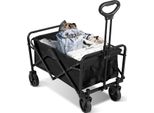 Jayseuw Carrello A Mano Pieghevole, Carrello A Mano, Carrello Da Giardino Ultraleggero, Fino A 80 Kg Caricabile Manico Telescopico Nero Carrello Pieghevole Per La Spesa, Giardino
