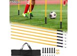 Jayseuw 6X Pali Slalom Calcio 1,5 M Rimbalzante Agilità Pali Agilità Formazione Set Giallo