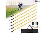 Bettizia 6X Pali Slalom Calcio 1,5 M Rimbalzanti Pali Agilità Agility Training Set Giallo