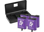 Batteria Della Fotocamera, Capacità 2250 Mah, Caricatore Rapido Intelligente, 4 Batterie 1 Caricatore