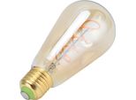 ST64 Lampadina E27 4W Vintage Doublespiral Dimmable Filament Bulb 220V Luce Calda (Oro)
