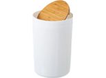 Howhomely | Cestino Per Rifiuti - Cestino Per Rifiuti Con Coperchio In Bambù - Bianco - 5 L - Cestino Per Rifiuti