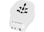 Gembird TPA-1A2C20-02-W Universal Travel Power Adapter, 20 W, White