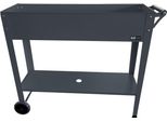 Axi Tavolo Da Coltivazione In Metallo Antracite Con Ruote E Ripiano | Fioriera Rialzata Su Gambe Per Giardino / Balcone / Terrazza | 100 X 30 X 80 Cm