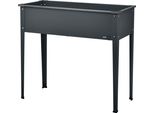 Axi Tavolo Da Coltivazione In Metallo Antracite | Fioriera Rialzata Su Gambe Per Giardino / Balcone / Terrazza | 100 X 30 X 80 Cm
