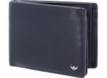 Golden Head Pelle Portafoglio Capri Rfid Protect Scheintasche Mit Geheimfach 1159 Blau Blu Scuro