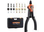 Set Di Pinze Per Dadi Rivettati Vevor 34 Cm, Pinze Rivettatrici A Due Mani Con 7 Punte E 70 Dadi In Misure Metriche E Sae (M6, M8, M10, 10-24, 1/4-20, 5/16-18, 3/8-16 Unc) Incl. Borsa Per Il Trasporto, Per Uso Domestico E Automobilistico