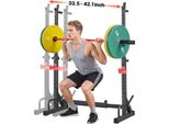 Vevor Power Cage Squat Rack Per Palestra Domestica Con Altezza E Larghezza Regolabili, Capacità Di Carico 250 Kg, Attrezzo Per Allenamento Della Forza Con Supporti Per Bilancieri E Ganci A J Per Distensioni Su Panca, Squat E Sollevamento Pesi