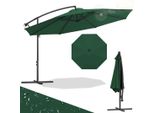 Ombrellone Izrielar 3,5 M Verde Ombrellone Da Giardino Con Manovella, Protezione Uv 50+, Inclinabile, Robusto Telaio In Ferro, Base A Croce Inclusa, Ideale Per Giardino E Terrazza