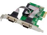 Inline® Scheda Pcie A 2 Porte RS-232, 2 Connettori D-Sub 9, Incl. Profilo Basso