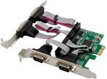 Inline® Scheda Pcie A 4 Porte RS-232, 4 Connettori D-Sub 9, Incl. Profilo Basso