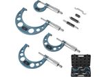 Set Di 4 Micrometri Vevor, Micrometri Con Una Precisione Di Misurazione Di 0,0001/0,0002 Pollici, Micrometri Per La Lavorazione Dei Metalli E L'ingegneria Meccanica Con Valigetta, 0-1/1-2/2-3/3-4 Pollici