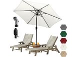 Ombrellone Izrielar 2,7 M Con Sistema A Innesto – Ombrellone Componibile Per Balconi, Giardini E Terrazze, Beige