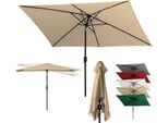 Ombrellone Izrielar 1,4 × 2,1 M In Più Parti – Ombrellone Rettangolare Innestabile Per Balcone, Color Cachi
