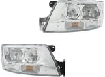 Set Fari Principali Sinistro Destro 24 V H7/H7 PY21W Alogeno Hella Per Man Tgx