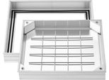 Vevor Copertina Per Pozzetto Con Telaio 40 X 40 Cm, Coperchio Invisibile Coperchio Per Fossa Settica In Lega Di Alluminio Pavimentabile Per Canale Di Scolo Integrato Su Marciapiedi, Giardini E Terrazze