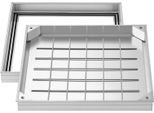 Vevor Copertura Per Pozzetto Con Telaio 50 X 50 Cm, Coperchio Invisibile Coperchio Per Fossa Settica In Lega Di Alluminio Pavimentabile Per Canale Di Scolo Integrato Su Marciapiedi, Giardini E Terrazze
