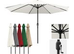 Ombrellone Izrielar 3,5 M Con Sistema A Innesto – Ombrellone Da Giardino In Più Parti Per Terrazza E Giardino, Bianco Crema