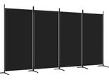 Syfax™ Divisorio A 4 Pannelli Nero 346X180 Cm In Tessuto