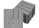 Sessamen-Lp Piastrelle Wpc Piastrelle Per Terrazze 30X30Cm Piastrelle Per Balconi Piastrelle Per Pavimenti Con Sistema A Incastro, 1M²/11 Pezzi, Per Terrazze E Balconi, Grigio Chiaro