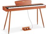 Pianoforte Digitale Vevor, 88 Tasti Completamente Pesati Sensibili Al Tocco, Tastiera Per Pianoforte Elettrico Con Leggio, Triplo Pedale, Alimentatore, 280 Note, Supporta La Connessione Wireless, Per Principianti, Colore Legno