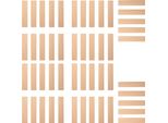Stoppini In Legno Per Candele, 50 X 10 X 1 Mm, 50 Pezzi