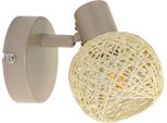 Moderna Lampada Da Parete In Cashmere, Paralume Decorativo, 1Xe14 10W Dex Milagro