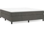 Syfax™ Struttura Letto A Rete A Molle Grigio Scuro 180X200 Cm Velluto