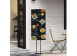 Vidaxl Stand Fieristico Nero 30 X 23,5 X 210 Cm Acciaio
