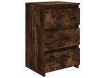 Syfax™ Comodino Rovere Fumo 40X35X62,5 Cm In Legno Multistrato