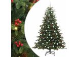 Vidaxl Albero Di Natale Artificiale A 300 Led Con Supporto Verde 210 Cm