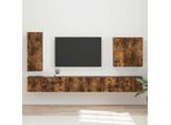 Maison Exclusive - Set Di Mensole Tv Da Parete 6 Pezzi In Rovere Affumicato