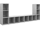 Syfax™ Mobili Tv 4 Pz Grigio Cemento 107X35X37 Cm In Legno Multistrato