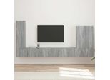 Maison Exclusive - Set Di Mensole Tv Da Parete 6 Pezzi Sonoma Grigio