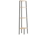 Syfax™ Scaffale Angolare A 4 Ripiani Marrone Chiaro E Nero 45,5X31,5X150 Cm