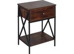 Relaxdays Industrial Cassetto E Ripiano Per Comodino