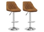 Syfax™ Sgabelli Da Bar 2 Pz Marroni In Velluto