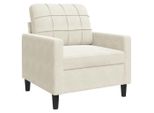 Syfax™ Poltrona Crema 60 Cm Velluto