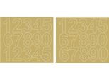 Adesivi Numerati Autoadesivi, 6 Cm, Oro Lucido.