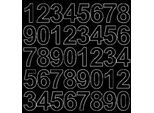 Adesivi Numerati Autoadesivi, 3,5 Cm, Nero Lucido