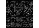 Adesivi Numerati Autoadesivi 3,5 Cm, Nero Opaco